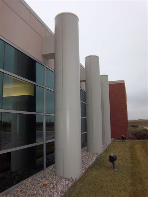 metal column wraps exterior